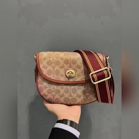 Coach/Coach Модель ca094 Кожаная сумка в стиле ретро с кожаным ре