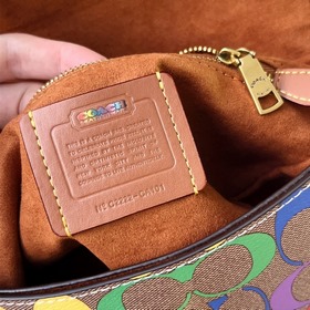 Сумка Coach/Coach Rainbow Retro Saddle Bag с ремнем через плечо Д