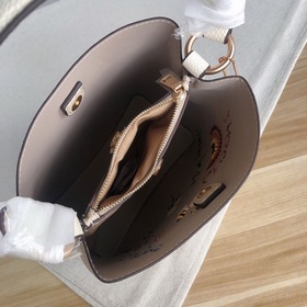 Сумка Coach Town Bucket с вышивкой, модель 8282 Кожа с текстурой 