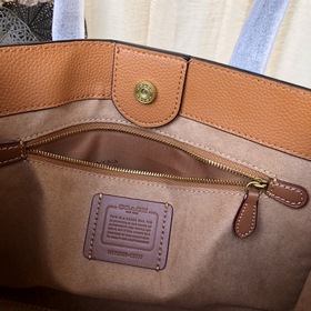 Coach/蔻驰 Модель C0777 Field30 Двухцветная кожаная сумка-тоут небо