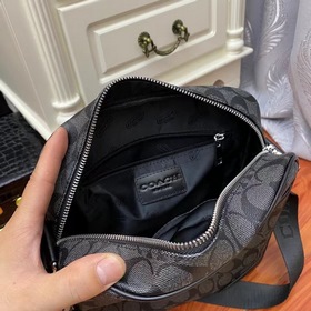 Мужская сумка через плечо COACH из кожи первого слоя. Артикул： 35