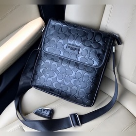 Мужская модная сумка через плечо COACH из кожи первого слоя, моде
