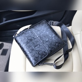 Мужская модная сумка через плечо COACH из кожи первого слоя, моде