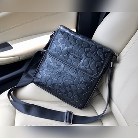 Мужская модная сумка через плечо COACH из кожи первого слоя, моде