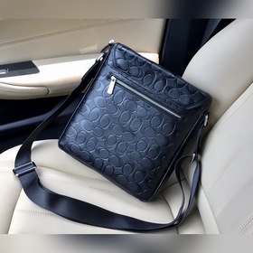 Мужская модная сумка через плечо COACH из кожи первого слоя, моде