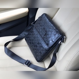 Мужская модная сумка через плечо COACH из кожи первого слоя, моде