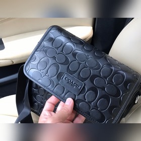 Мужская модная сумка через плечо COACH из кожи первого слоя, моде