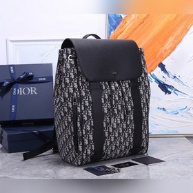 Мужской рюкзак Dior Oblique Модель： CD： 93318 Синяя ткань Фотог