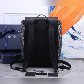 Мужской рюкзак Dior Oblique Модель： CD： 93318 Синяя ткань Фотог