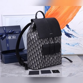 Мужской рюкзак Dior Oblique Модель： CD： 93319 Синяя ткань Фотогр