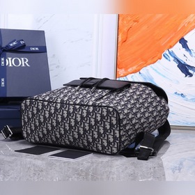 Мужской рюкзак Dior Oblique Модель： CD： 93319 Синяя ткань Фотогр