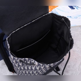 Мужской рюкзак Dior Oblique Модель： CD： 93319 Синяя ткань Фотогр