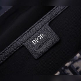 Мужской рюкзак Dior Oblique Модель： CD： 93319 Синяя ткань Фотогр