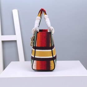 Dior Lady D-Lite с пятикольцевой вышивкой виде радужных полос Эле