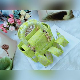 DIOR Женская сумка с вышитым тигром флуоресцентного цвета, можно 