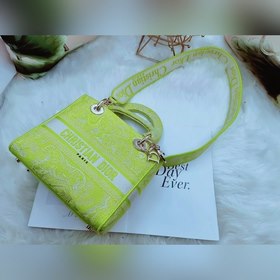 DIOR Женская сумка с вышитым тигром флуоресцентного цвета, можно 