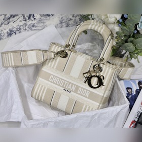 DIOR Lady D вышитая серия, модель M8002, полоски, светло-золотист