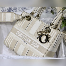 DIOR Lady D вышитая серия, модель M8002, полоски, светло-золотист