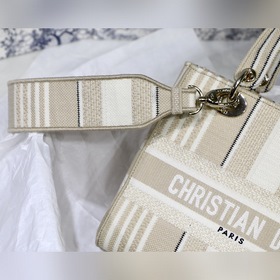 DIOR Lady D вышитая серия, модель M8002, полоски, светло-золотист