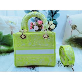 DIOR Lady Dior вышивка серия новый узор флуоресцентный зеленый ти