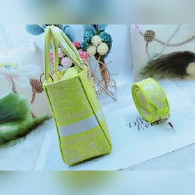 DIOR Lady Dior вышивка серия новый узор флуоресцентный зеленый ти