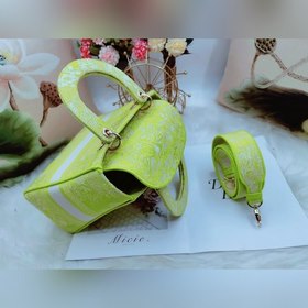 DIOR Lady Dior вышивка серия новый узор флуоресцентный зеленый ти