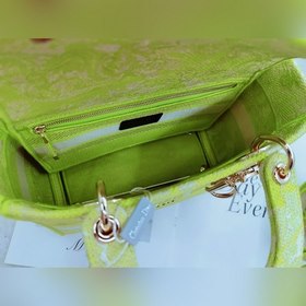 DIOR Lady Dior вышивка серия новый узор флуоресцентный зеленый ти