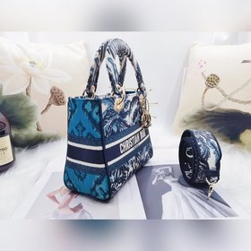 DIOR Lady Dior вышитая серия «Кокосовое дерево» светло-золотая Но