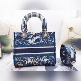 DIOR Lady Dior вышитая серия «Кокосовое дерево» светло-золотая Но