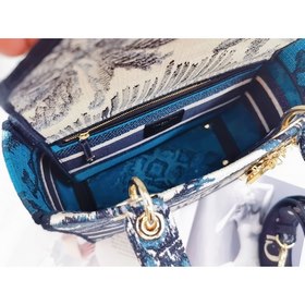 DIOR Lady Dior вышитая серия «Кокосовое дерево» светло-золотая Но