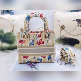 DIOR Lady Dior вышитая серия, светло-золотая Новейшая коллекция D