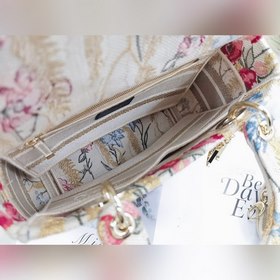 DIOR Lady Dior вышитая серия, светло-золотая Новейшая коллекция D