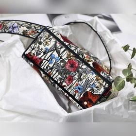 DIOR Lady Dior вышитая серия «Полевые цветы» светло-золотистого ц