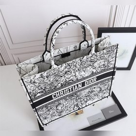 DIOR Lady Большая сумка-тоут с вышивкой «Природа» Модель： D1286 Э