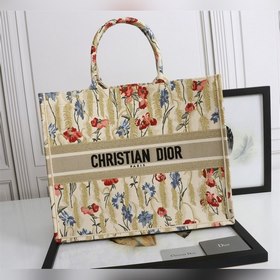 DIOR Lady Большая сумка-тоут с вышитым золотым колосом Модель： D1