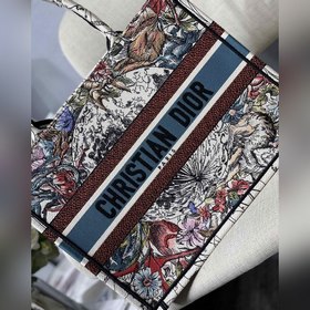 DIOR Book Tote Звездная серия Модель M1286 Молочно-белая вышивка