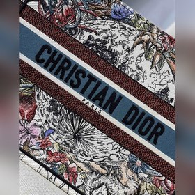 DIOR Book Tote Звездная серия Модель M1286 Молочно-белая вышивка