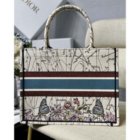 DIOR Book Tote Звездная серия Модель M1286 Молочно-белая вышивка
