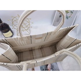 DIOR Женская сумка Тот-баг с полосками цветабрикоса Впервые предс