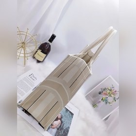 DIOR Женская сумка Тот-баг с полосками цветабрикоса Впервые предс