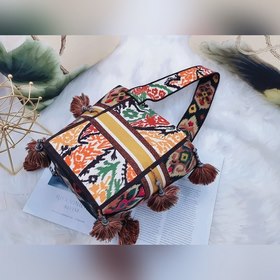 DIOR D-Bubble сумка-бакет с цветным каштановым узором Стильная и 