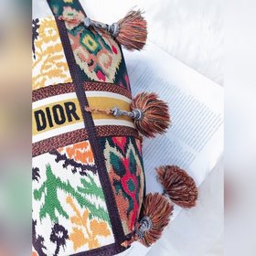 DIOR D-Bubble сумка-бакет с цветным каштановым узором Стильная и 