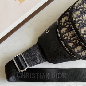 Мужская сумка на грудь Dior Модель 6086 Импортная кожа первых сл