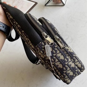 Мужская сумка на грудь Dior Модель 6086 Импортная кожа первых сл