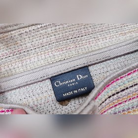 Сумка DIOR с новым узором из разноцветных полос  Сумка-седло из 