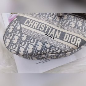 Dior saddleOblique вышитая сумка-седло, серый, старинный узор, м