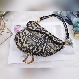 Dior saddleOblique вышитая сумка-седло с леопардовым принтом Мод