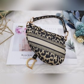 Dior saddleOblique вышитая сумка-седло с леопардовым принтом Мод