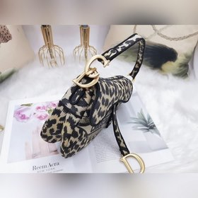 Dior saddleOblique вышитая сумка-седло с леопардовым принтом Мод