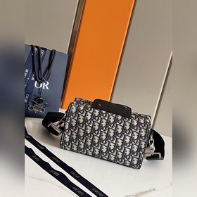 DIOR Dio Lingot 50 сумка из синей ткани Модель 93335 Сумка Dio